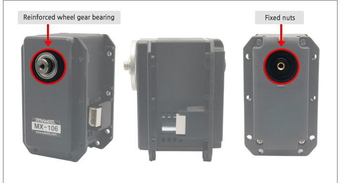 Reinforced wheel gear bearing Fixed nuts