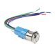 Metal Pushbutton with Wires - Latching (16mm, Blue)