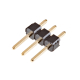 Straight Header - Male, Brass Contact (PTH, 0.1in., 3-Pin)