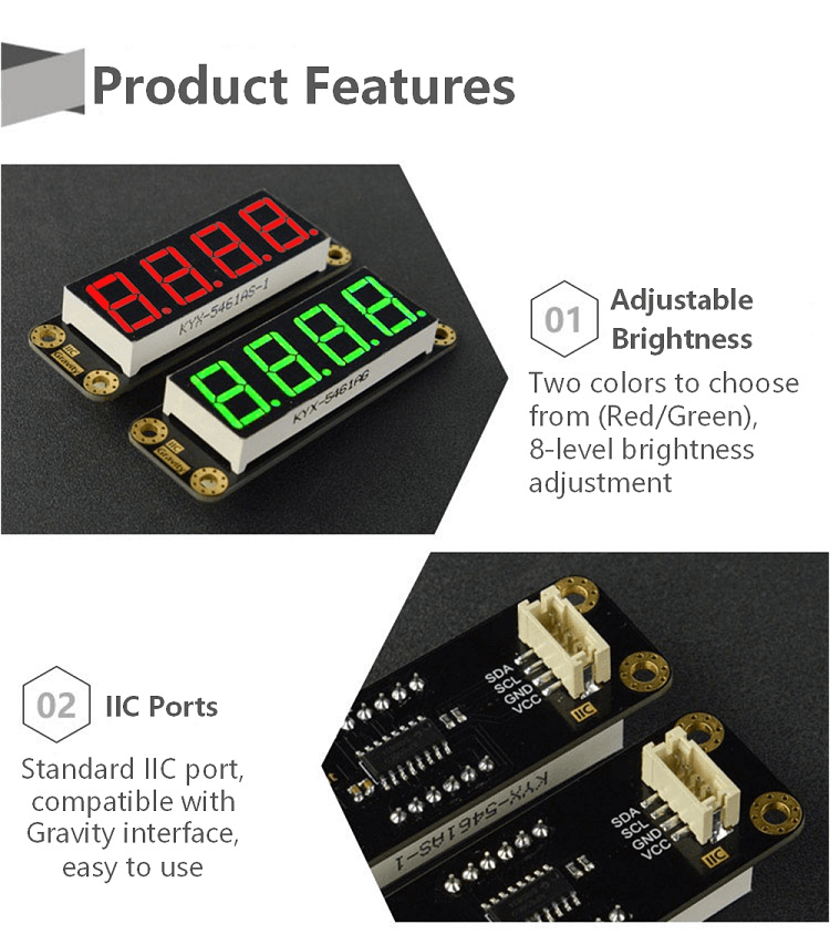 4-Digital LED Segment Display Module (Green)