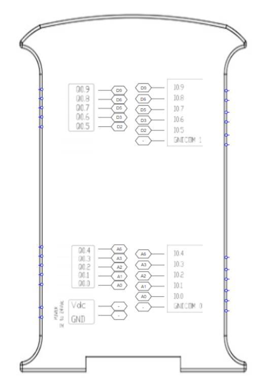 10 I/Os PLC Module - CPU Arduino NANO (Optoisolated Output)