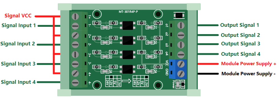 4-Channel Level Converter (12V to 5V)