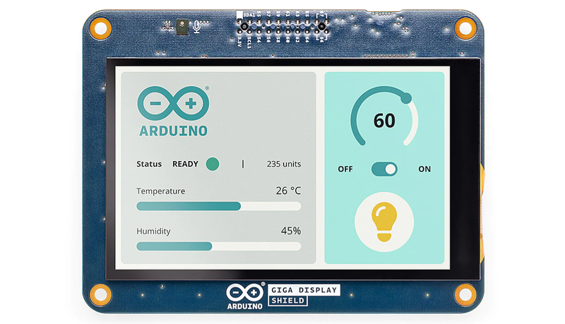 Board Overview of the Arduino GIGA Display Shield
