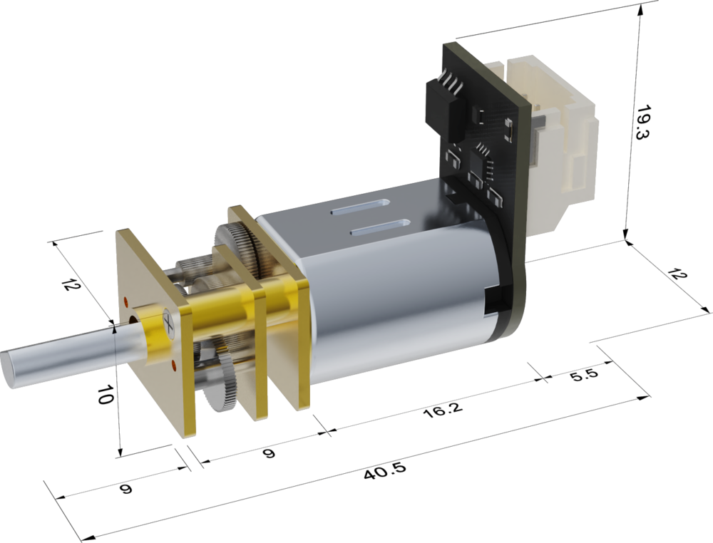 Dimension Diagram of Integrated Drive N20 Motor