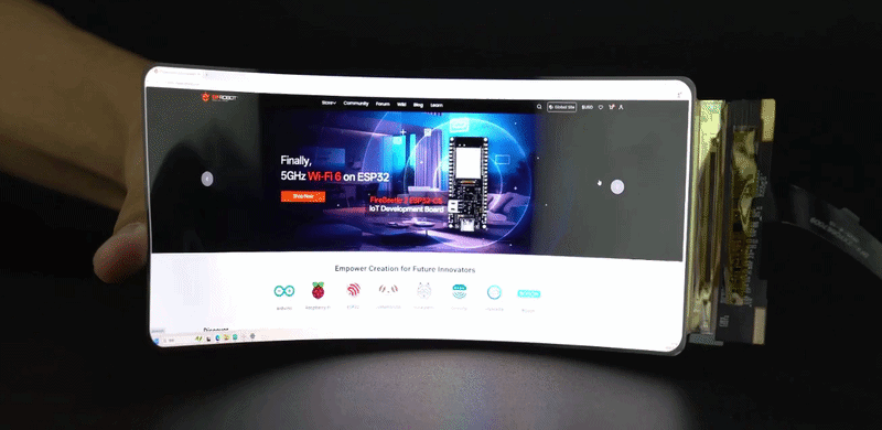Ultra-Thin, Bendable Architecture Display