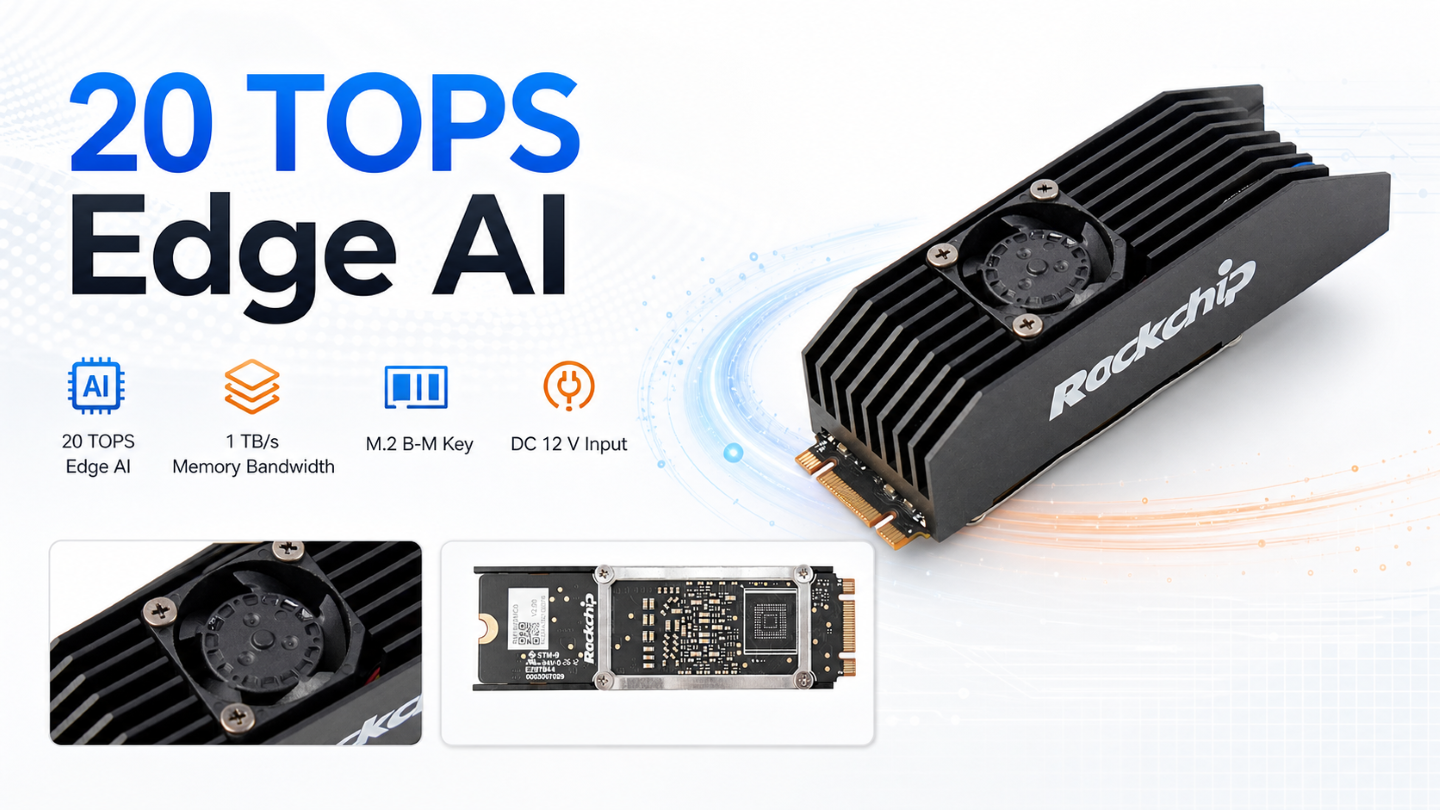 Rockchip RK1828 AI Acceleration Module for Edge AI (M.2 Module, 20 TOPS)