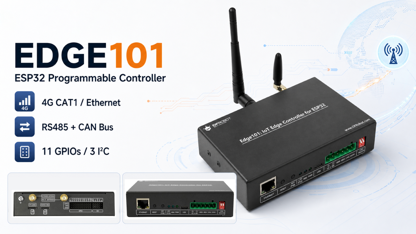 EDGE101 industrial interfaces and 4G CAT1