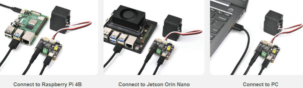 Wiring Diagram of Serial Bus Servo Driver Board with Host Computer