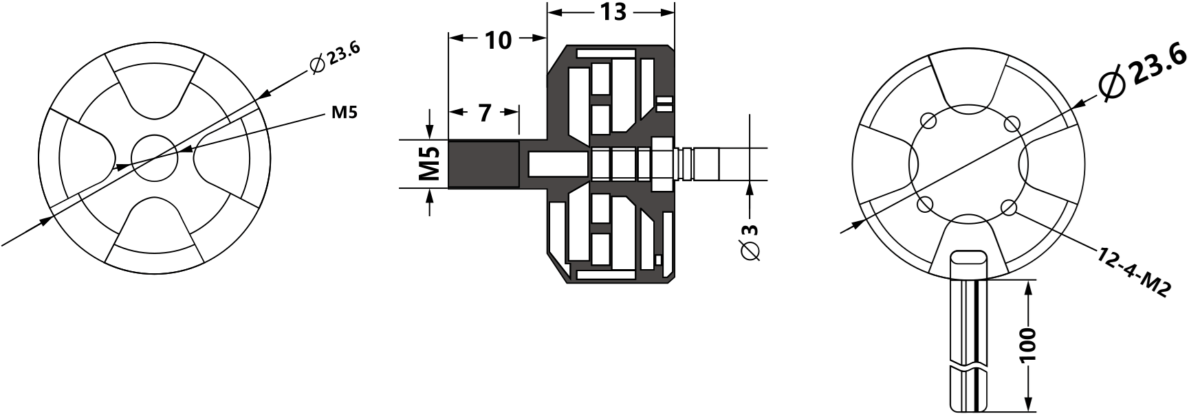 Brushless DC Motor MTO1804 (CCW)