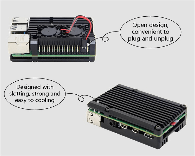 Dual fans cooling efficiency case
