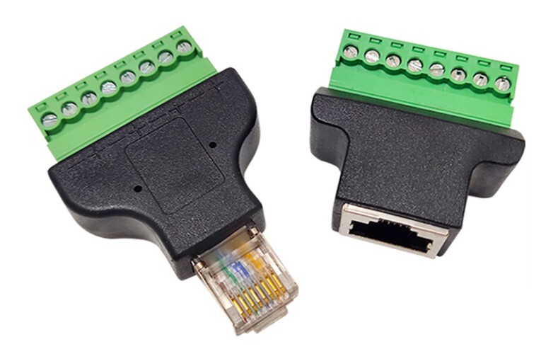 Ethernet RJ45 Male Plug Terminal Block