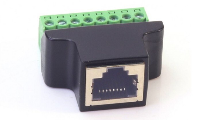 Ethernet RJ45 Male Plug Terminal Block