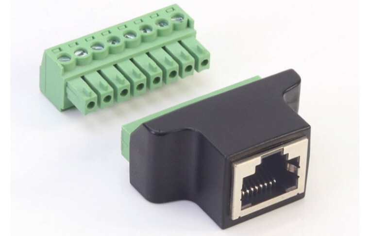 Ethernet RJ45 Male Plug Terminal Block