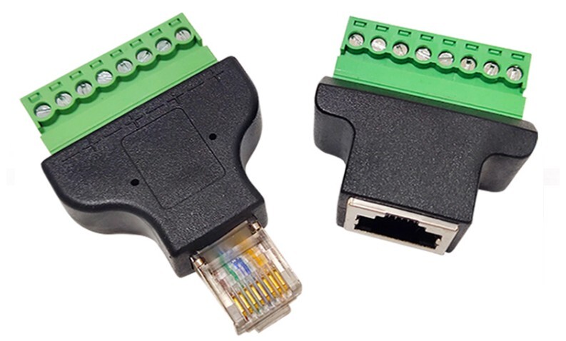 Ethernet RJ45 Female Plug Terminal Block