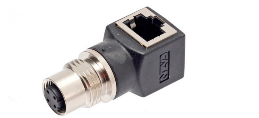 RJ45 Female to M12 4 Pin Female Adapter