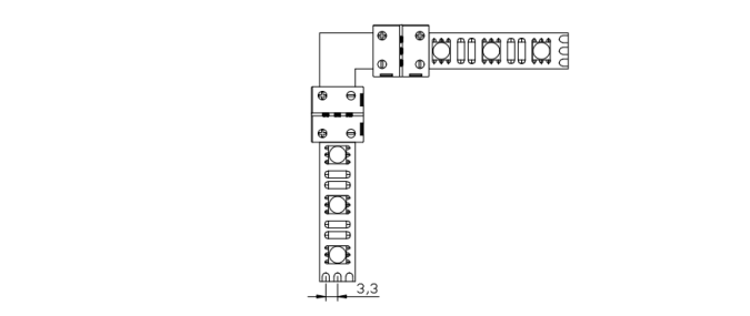 3PIN LED Strip Right-angle Connector (5Pcs)