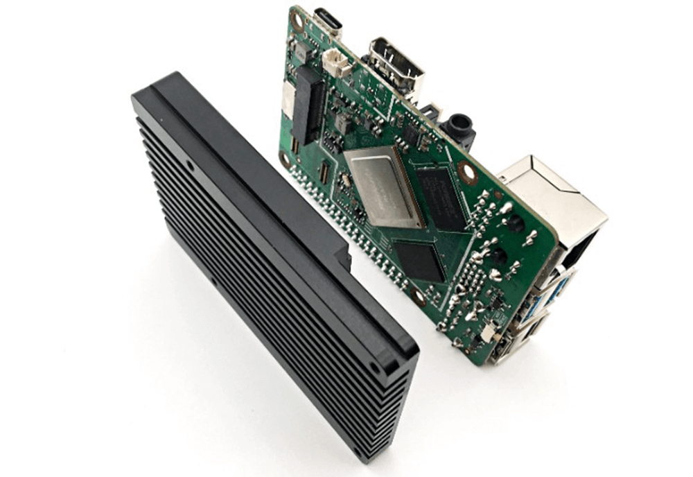 Install heat sink and ROCK Pi 4SE SBC