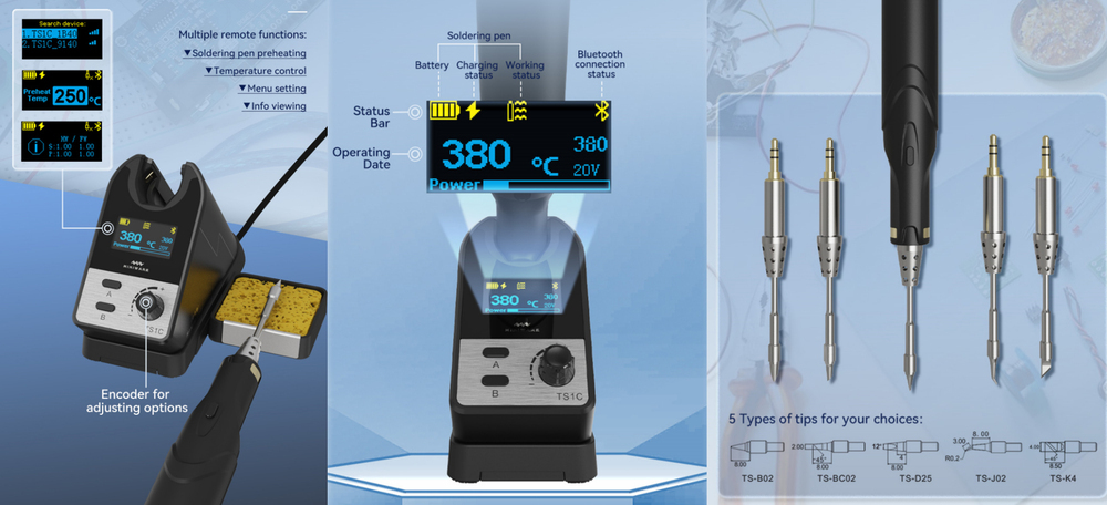 Miniware TS1C soldering station features