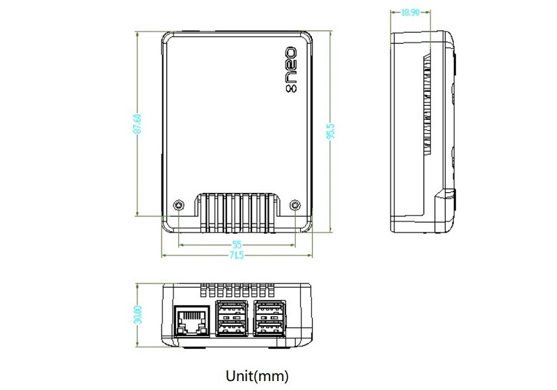 Dimensions of Argon NEO 5 BRED Case