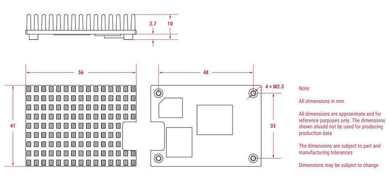 Mechanical diagram of the Raspberry Pi Cooler