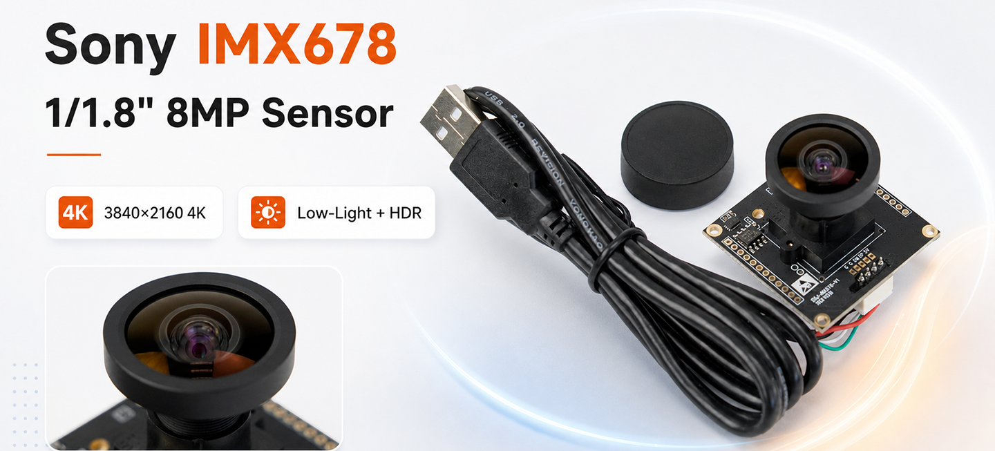 4K USB Camera Module with Sony IMX678 Sensor (1/1.8