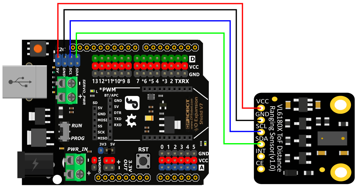 Fermion: VL6180X ToF Distance Ranging Sensor (Breakout)