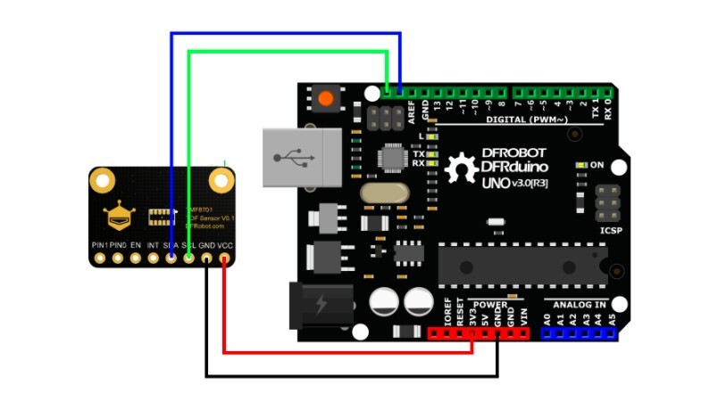 Fermion: TMF8801 ToF Distance Ranging Sensor (20-2500mm)