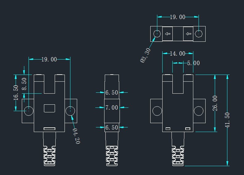4-Wire Slot Type Photoelectric Switch