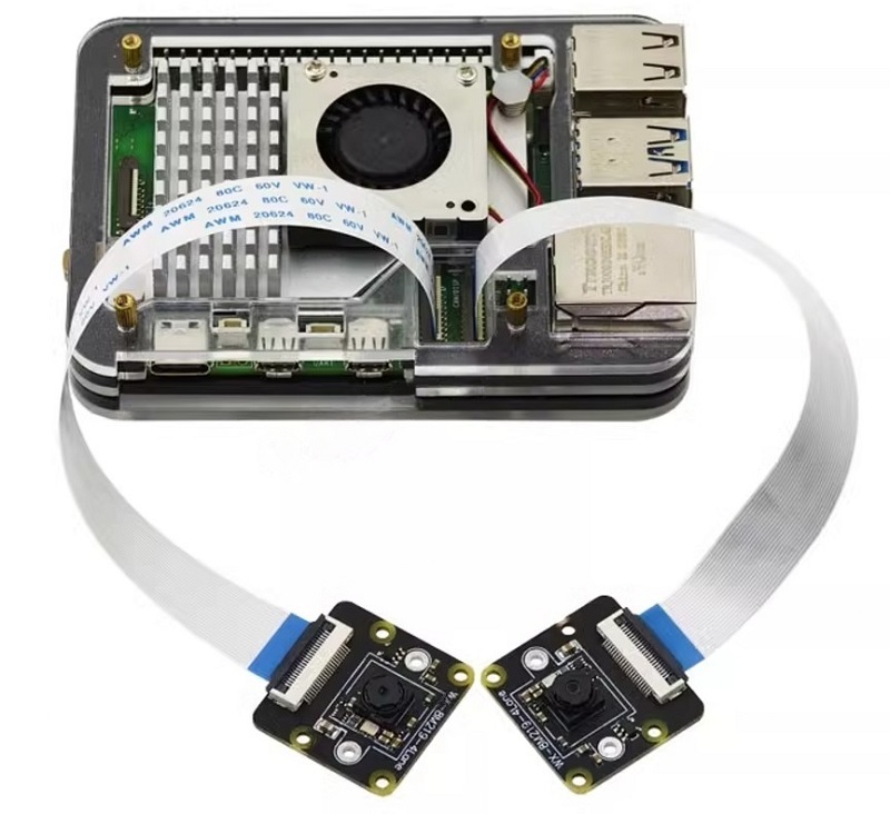 Wiring Diagram of Raspberry Pi 5 and IMX219-77-4Lane 8MP Camera Module