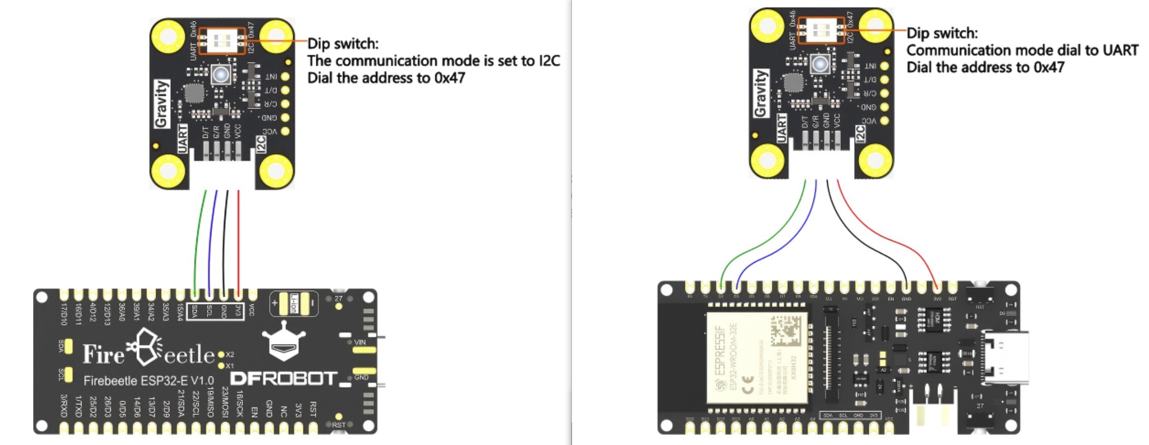 Wiring Diagram of Gravity: BMP585 High-Precision Barometric Pressure & Temperature Sensor and ESP32