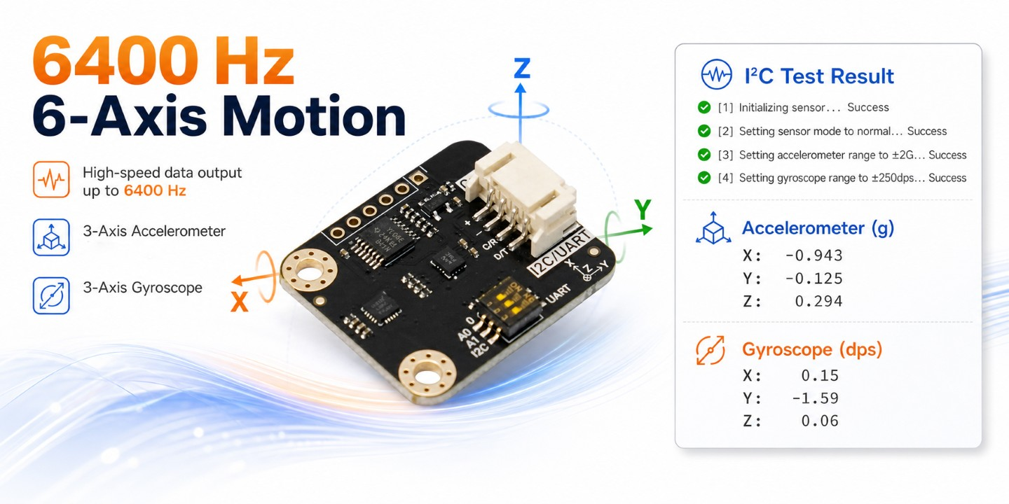 Reading Data - Gravity: 6DOF IMU Sensor 