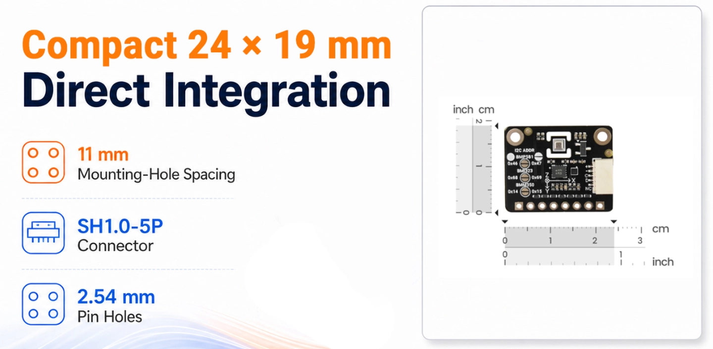 Compact 24 × 19 mm - 10DOF IMU Sensor