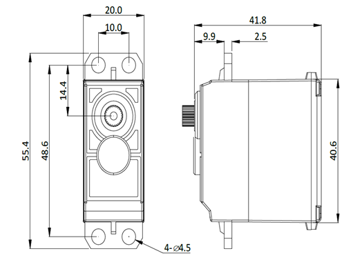 6Kg 180° Clutch Servo