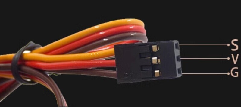 Interface Definition Diagram of Metal Waterproof Servo