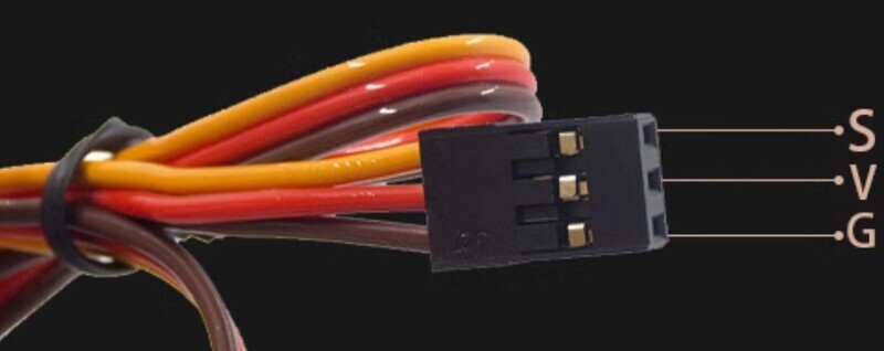 Interface Definition Diagram of Metal Waterproof Servo